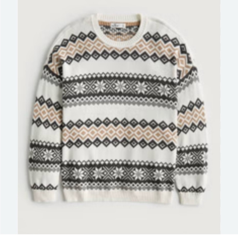 148 - Hollister - Sweater - White/Blue - L - NWT